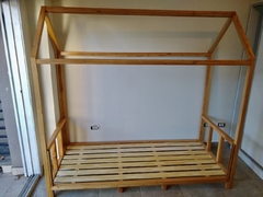 Cama montessori 1 plaza al piso con baranda - comprar online
