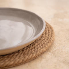 Plato con borde | Gris