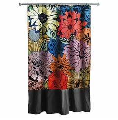 Cortina de baño modelo Flores