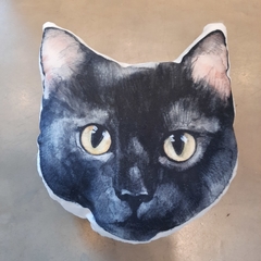Almohadón gato negro