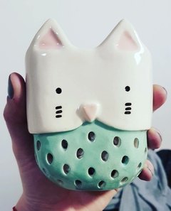 Hornito Gatito color verde agua - Chirola cool things