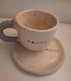 Juego Taza + Plato "pausa" - Chirola cool things