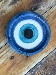 Plato de cerámica ojo turco de 14cm - comprar online