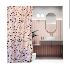 Cortina de baño modelo Terrazzo fondo nude
