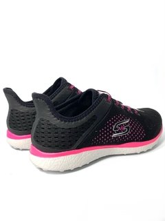 Skechers MICROBURST Negro Rosa 23327 en internet