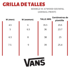 Vans ATWOOD Animal Print UNF6L - tienda online