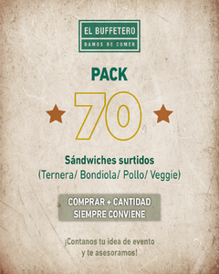 Pack 70 sándwiches