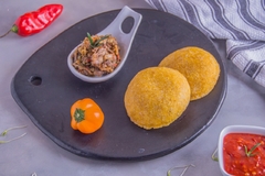 Arepa de huevo con carne