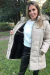Campera de mujer larga con cinturón y piel en interior. - comprar online
