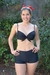 Short de mujer Bahia del Sol retro en lycra lisa.