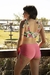Short de mujer Bahia del Sol en lycra lisa con cintas para fruncir a los costados. - comprar online