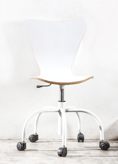 Silla Escritorio Malmö Roll Up BL Blanca