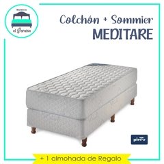 COLCHON + SOMMIER MEDITARE marca PIERO 190X90X26