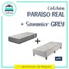 COLCHON PARAISO REAL + SOMMIER GREY 190X100X24 marca PIERO