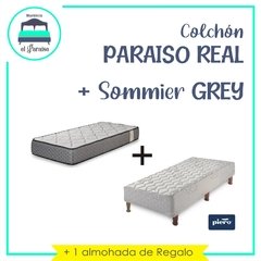 COLCHON PARAISO REAL + SOMMIER GREY 190X80X24 marca PIERO