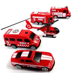 Set Autos Escuadrón De Bomberos x 5