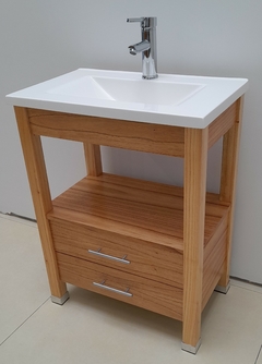Imagen de Vanitory 62cm Ancho Tono Miel C/2 Cajones Barrita