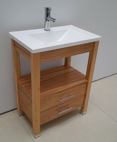 Imagen de Vanitory 62cm Ancho Tono Miel C/2 Cajones Barrita