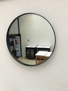 Espejo Redondo Marco de Hierro Negro 60cm de Diametro - Mundo Vanitory