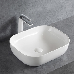 Bacha de Apoyo Blanca de Loza de 46x33cm Porcelana Sanitaria