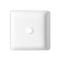 Bacha De Apoyo Blanca De Loza De 37 X 37cm - comprar online