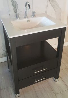 Vanitory 62x47 Con 2 Cajones Y Bacha De Loza - Mundo Vanitory