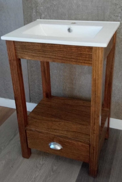 Vanitory 51 X 41 Cm Con Bacha De Loza, 1 Cajón - Mundo Vanitory