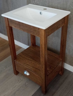 Vanitory 51 X 41 Cm Con Bacha De Loza, 1 Cajón - tienda online
