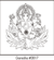 Bastidor Bocetado Preimpreso 20x20 0017_Ganesha