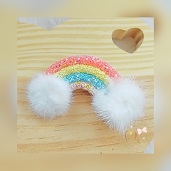 hair clips arco iris