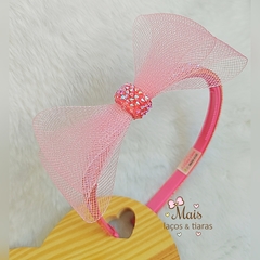 Tiara com strass pink