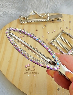 fivela strass oval