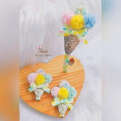 Tiara e hair clips sorvete