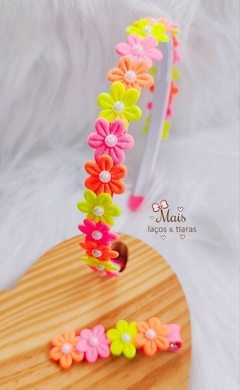 tiara flor neon