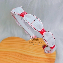 tiara lacinho branco