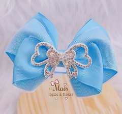 tiara com laço azul