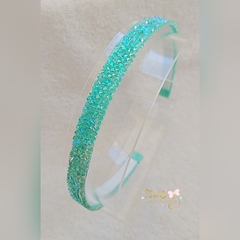 tiara de pedrarias verde tiffany