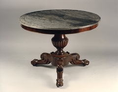 Mesa de centro Francesa en caoba y mármol