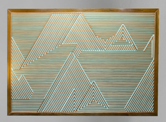 Obra "Paisaje Alpino" en madera de L. Schmidt