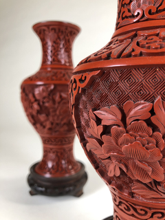 Vasos en laca China colorada - comprar online