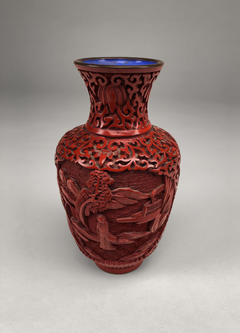 Vaso  en laca China colorada - comprar online