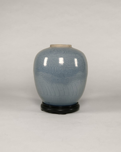 Vaso porcelana China celeste