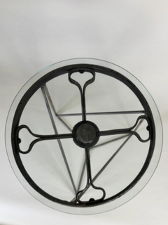 Mesa de diseño en acero y vidrio - tienda online