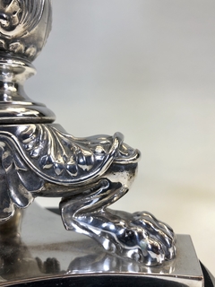 Par de Lámparas candelero Inglesas en metal plateado. - Mayflower