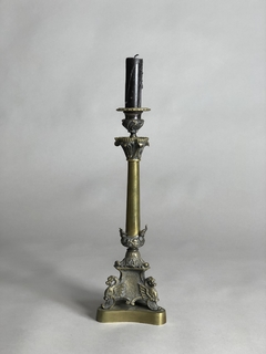 Candeleros Franceses época Napoleón III en bronce cincelado - Mayflower