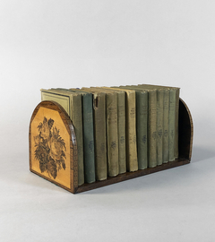 Sostiene libros Ingles con penwork en rosewood y marqueterie floral - Mayflower