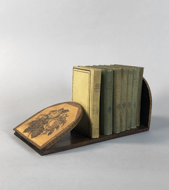 Sostiene libros Ingles con penwork en rosewood y marqueterie floral - tienda online
