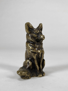Escultura de zorro en bronce en internet