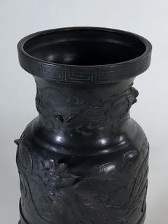 Vaso Chino bronce empavonado