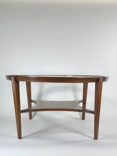 Mesa Baja en caoba y vidrio - comprar online